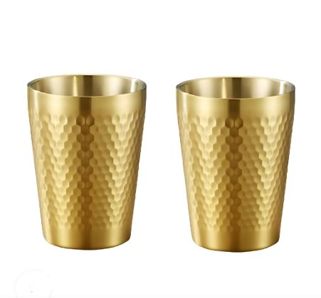 Golden Hammered Glass