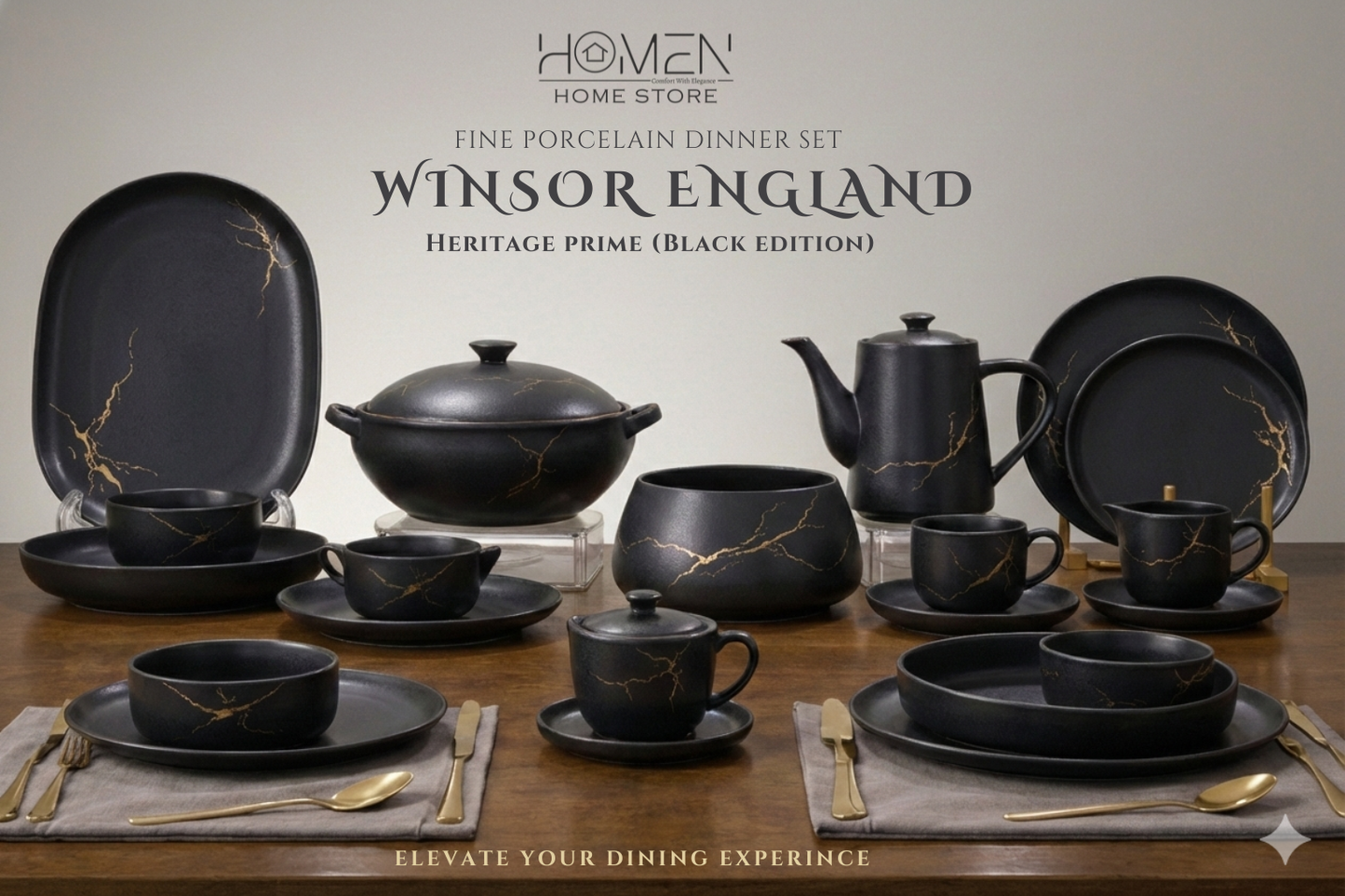 Winsor England Fine Porcelain Dinner Set - Heritage Prime