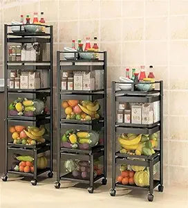 Square Kitchen Storage Trolley - 4 STEP