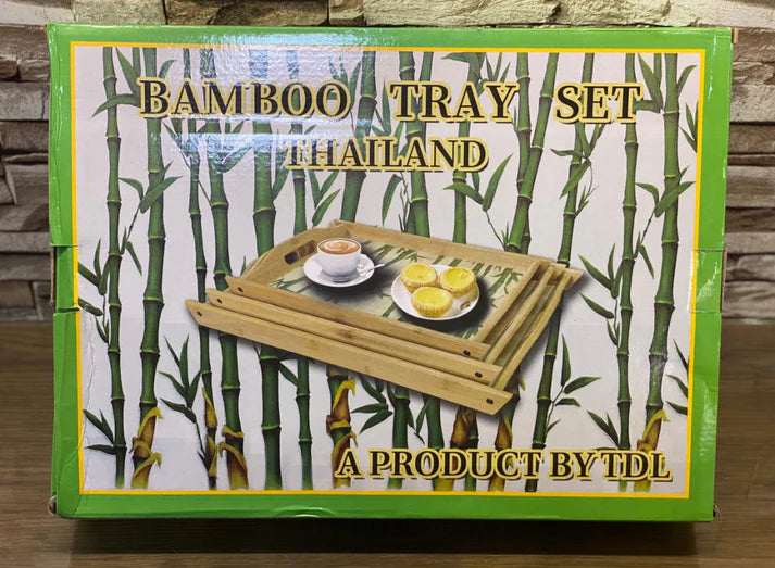 Bamboo Wooden Tray’s Set