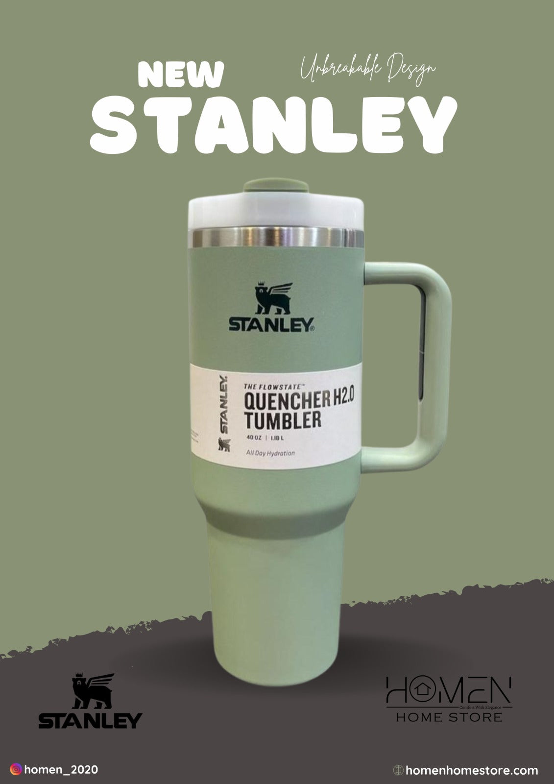THE GREEN CHROMA - Quencher H2.0 Flow State™ Tumbler | 40 OZ