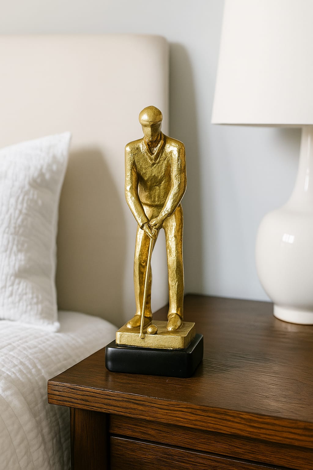 Golfer Table Piece Gold