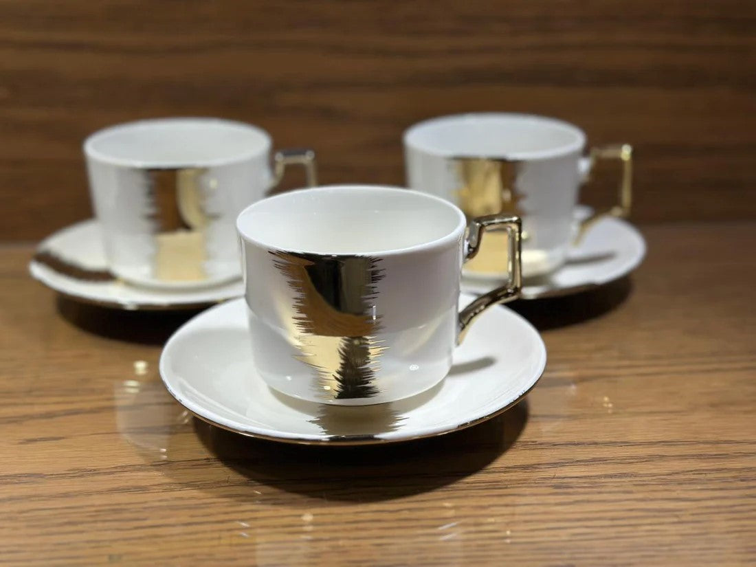 Golden Zigzag Cup Gift Set - 6 pcs