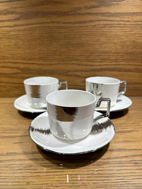 Silver Zigzag Cup Gift Set - 6 pcs