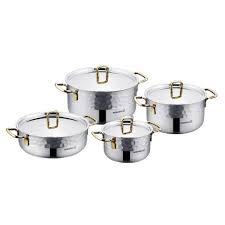 A1963-2 Erna 8 pcs Cookware Set Gold