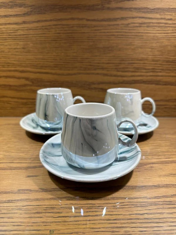 Marble Style Cup Gift Set - 6 pcs