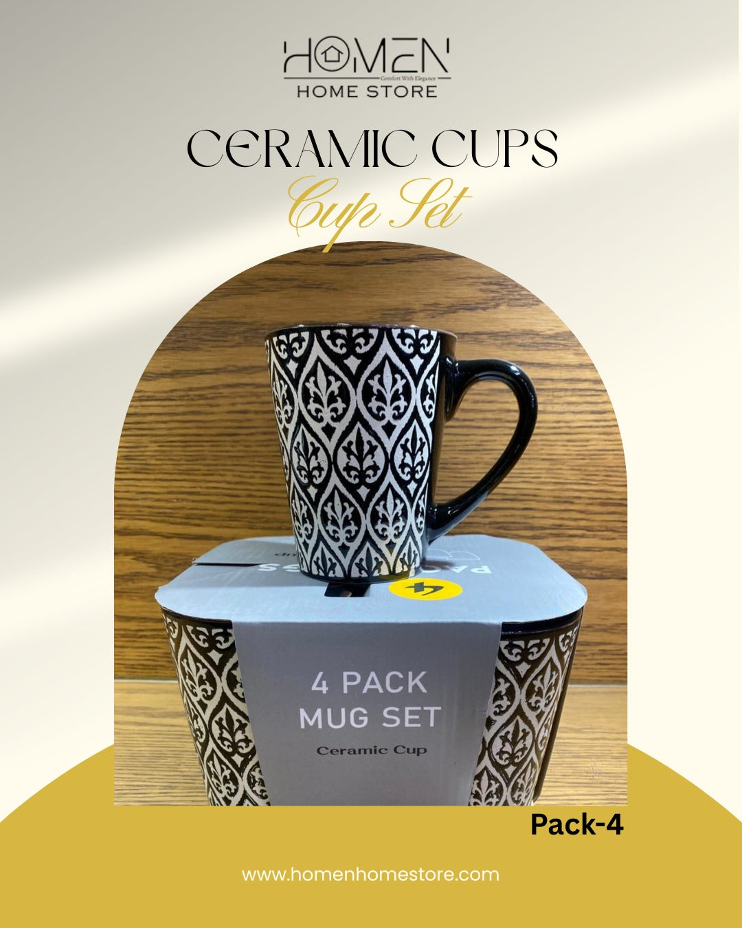 4 Pack Mug Set