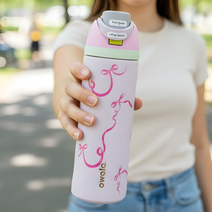 Owala Free Sip | 32 Oz | Tied and True Pink Waves