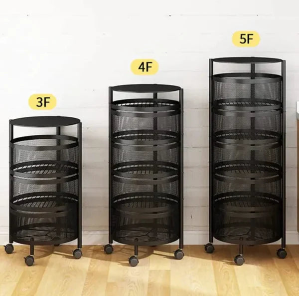 Round Kitchen Storage Trolley - 4 STEP
