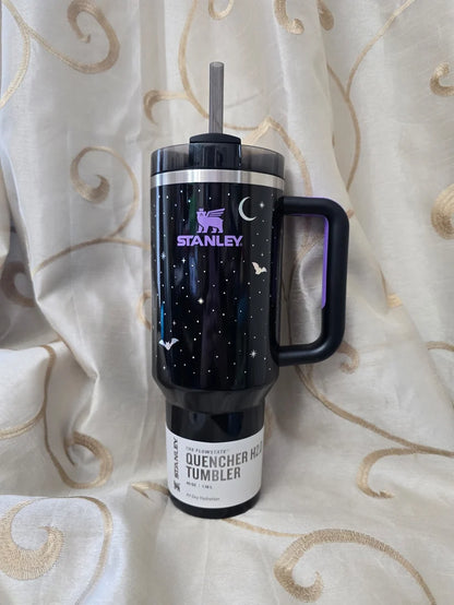 Stanley Halloween H2.0 Flowstate Quencher Tumbler 40OZ |Spellcast Black
