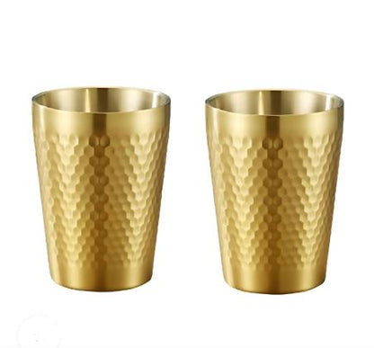 Golden Hammered Glass