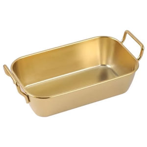 Golden Serving Basket