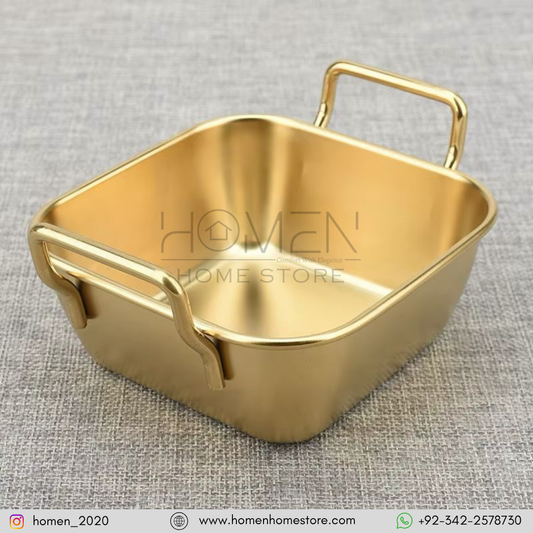 GOLDEN SERVING BASKET