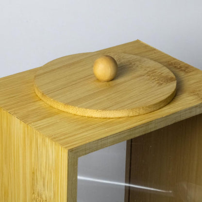 Wood & Glass Storage Jars with Lid