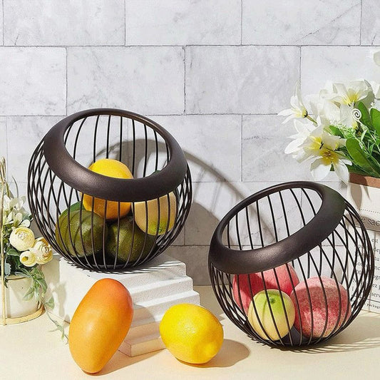 Iron Storage Fruit Drain Basket