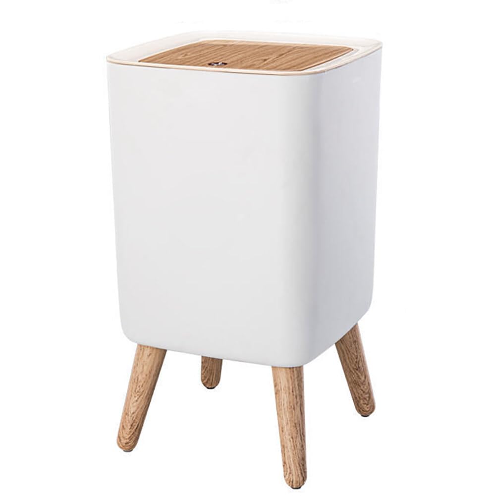 Modern White Trash Can