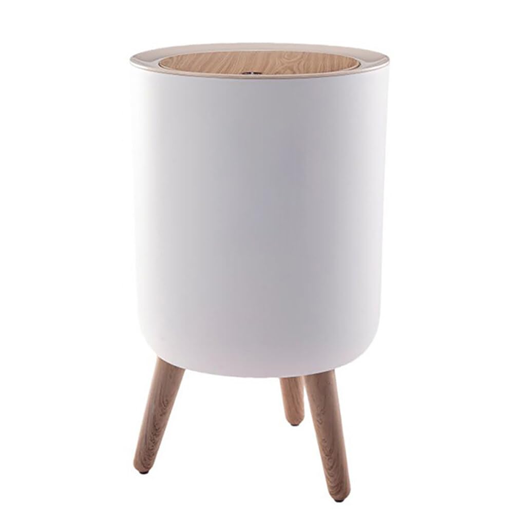 Modern White Trash Can