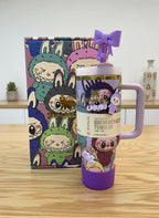 Stanley Labubu Quencher H2.0 FlowState™ Tumbler 40 oz With Labubu Doll Keychain With Accessories