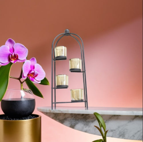 Amber Arch Votive Stand