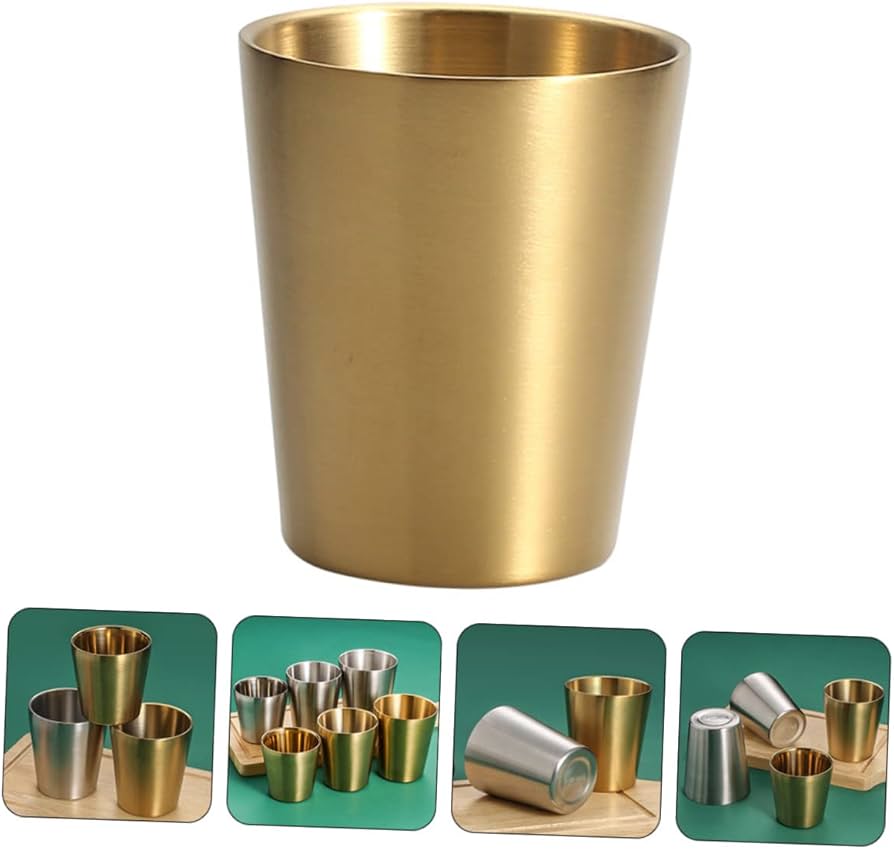 Golden Double Wall Plain Glass