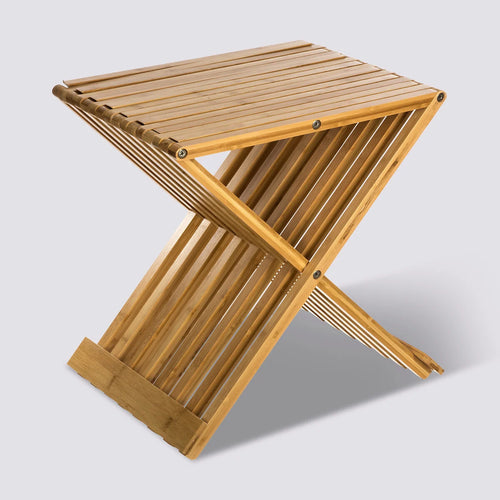 Multi purpose bamboo foldable chair / side table