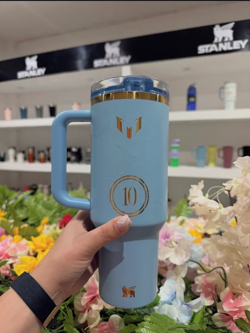 Stanley Messi x Stanley Quencher ProTour Flip Straw Tumbler 40oz – Striker Blue Limited Edition (Original)