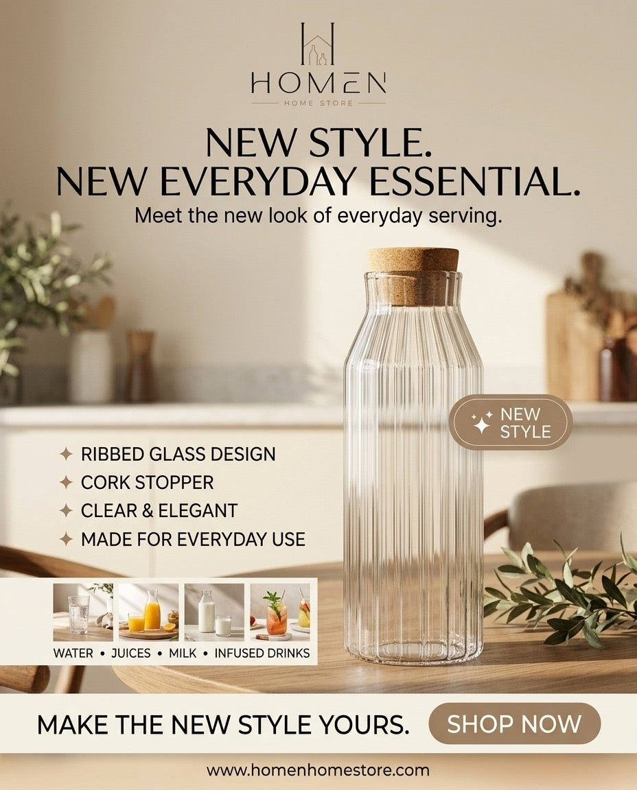 Glass Cork Bottle - 1000ml