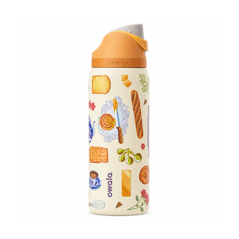 Owala Brunch Edition Insulated Water Bottle – 32oz (946ml) | Leak-Proof Stainless Steel Bottle with Built-in Straw
