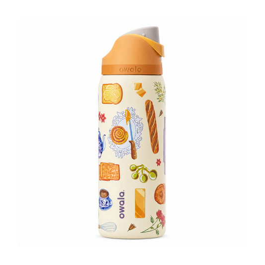 Owala Brunch Edition Insulated Water Bottle – 32oz (946ml) | Leak-Proof Stainless Steel Bottle with Built-in Straw