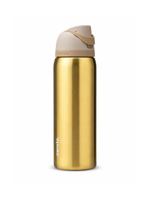 Owala Sleigh Limited Edition Metallic Gold Insulated Stainless Steel Water Bottle – 32 oz (946ml)