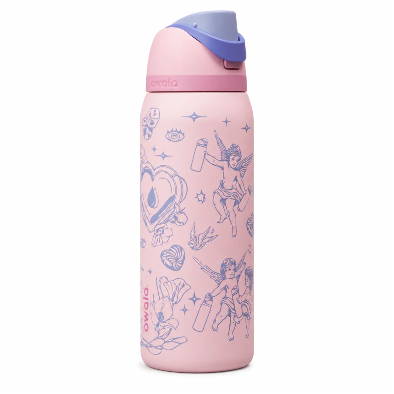 Owala Shot to the Heart 32 oz Insulated Stainless Steel Water Bottle | Leak-Proof | 24 Hours Cold