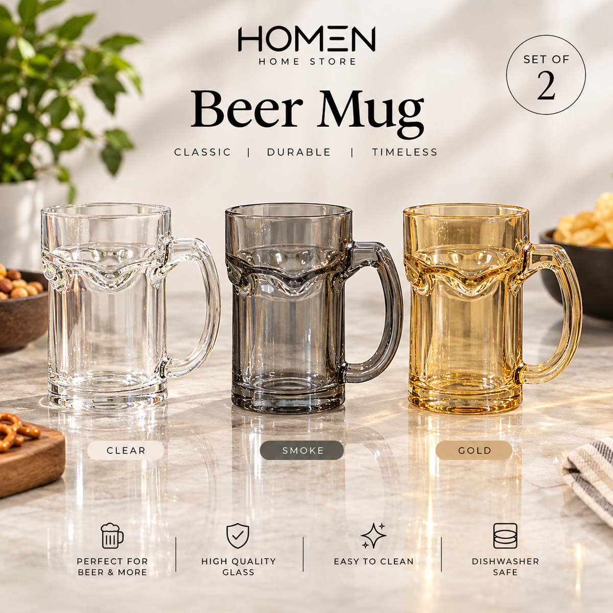 Beer Mugs - Set of 2