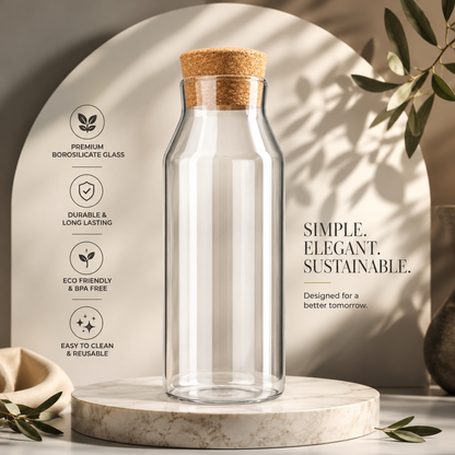 Glass Cork Bottle - 1000ml