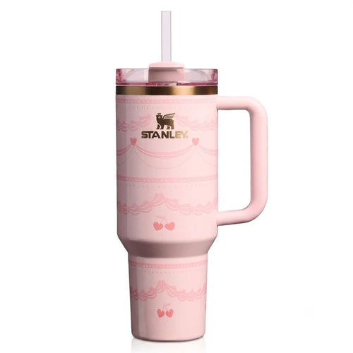 Stanley Quencher H2.0 FlowState™ Tumbler 40oz – Pink Velvet Cake | Limited Edition Valentine’s Day