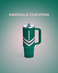 The Quencher Pro Sipper Tumbler Emerald Chevron
