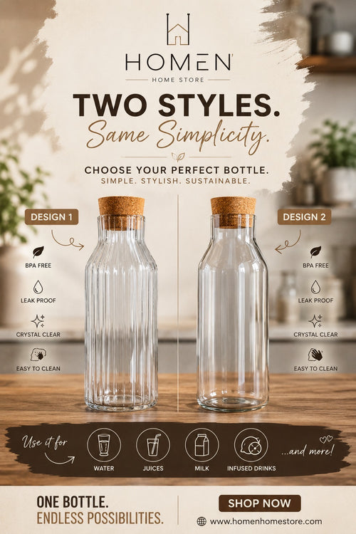 Glass Cork Bottle - 1000ml