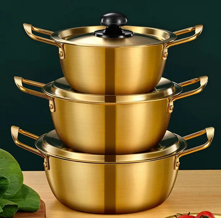 Luxury Hammered Golden Pot