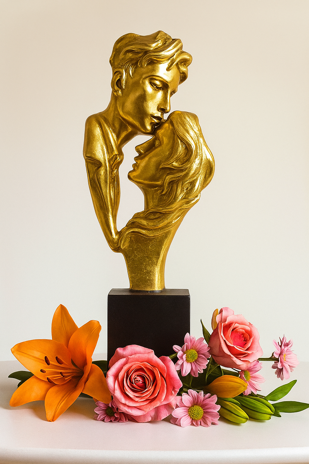 Golden Embrace Sculpture