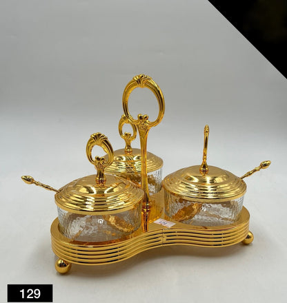 Luxury Golden Suger Pot set