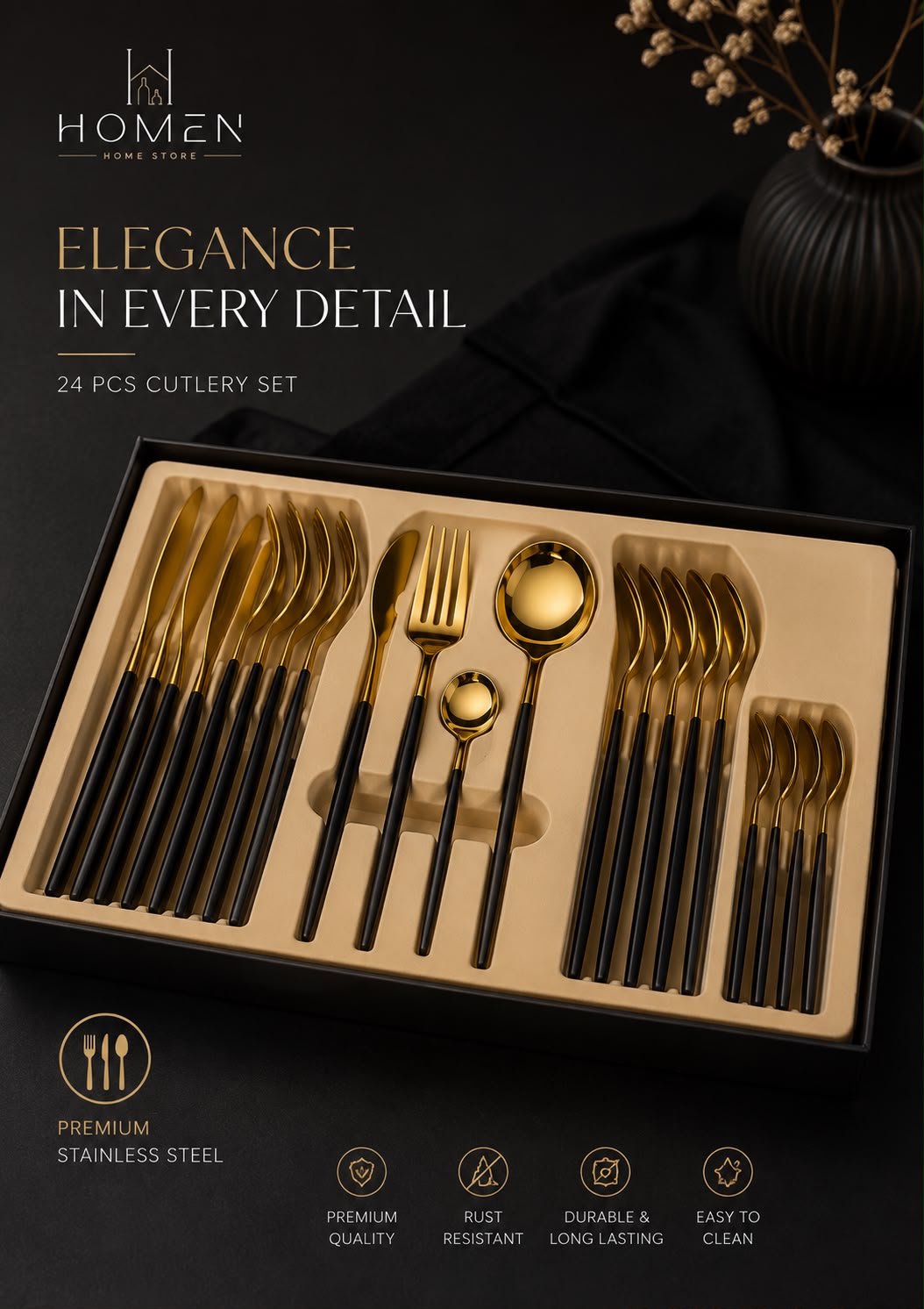 Portuguese Cutlery Set - 24 pcs