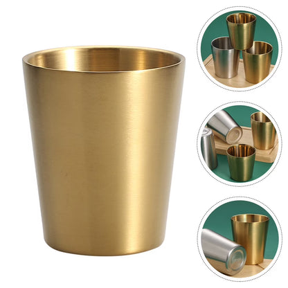 Golden Double Wall Plain Glass