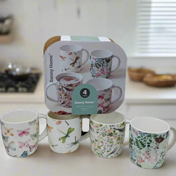 Danny Home™ 4 Pcs Print Mugs