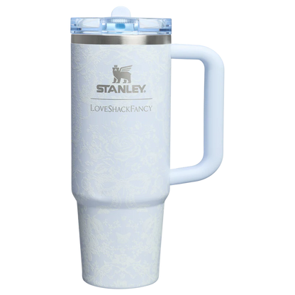 Stanley 1913 x LoveShackFancy Quencher H2.0 Flowstate™ Tumbler | 40 Oz | Tosscana Toille Alpine Blue