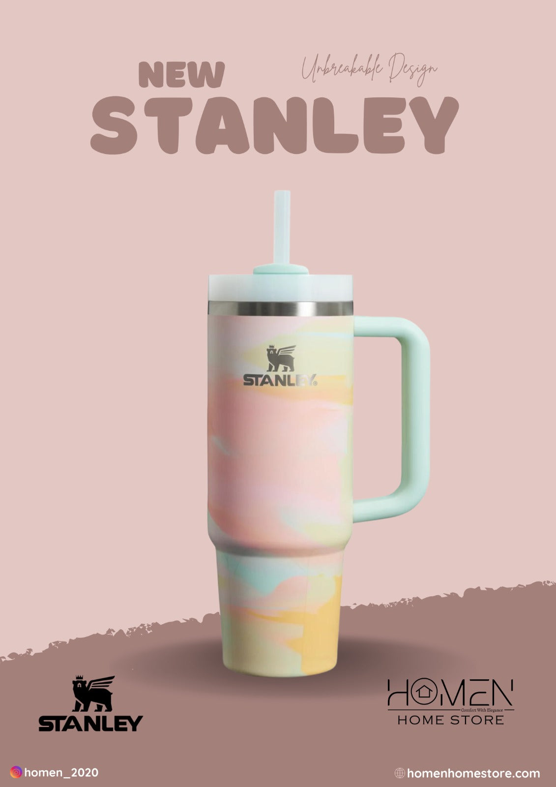 THE Warm Serene Brushstroke QUENCHER H2.0 FLOWSTATE™ TUMBLER