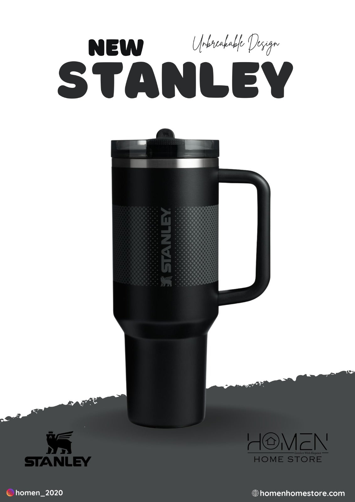 BLACK - The Quencher Pro Tour Flip Straw | 40 OZ (FADE SERIES)