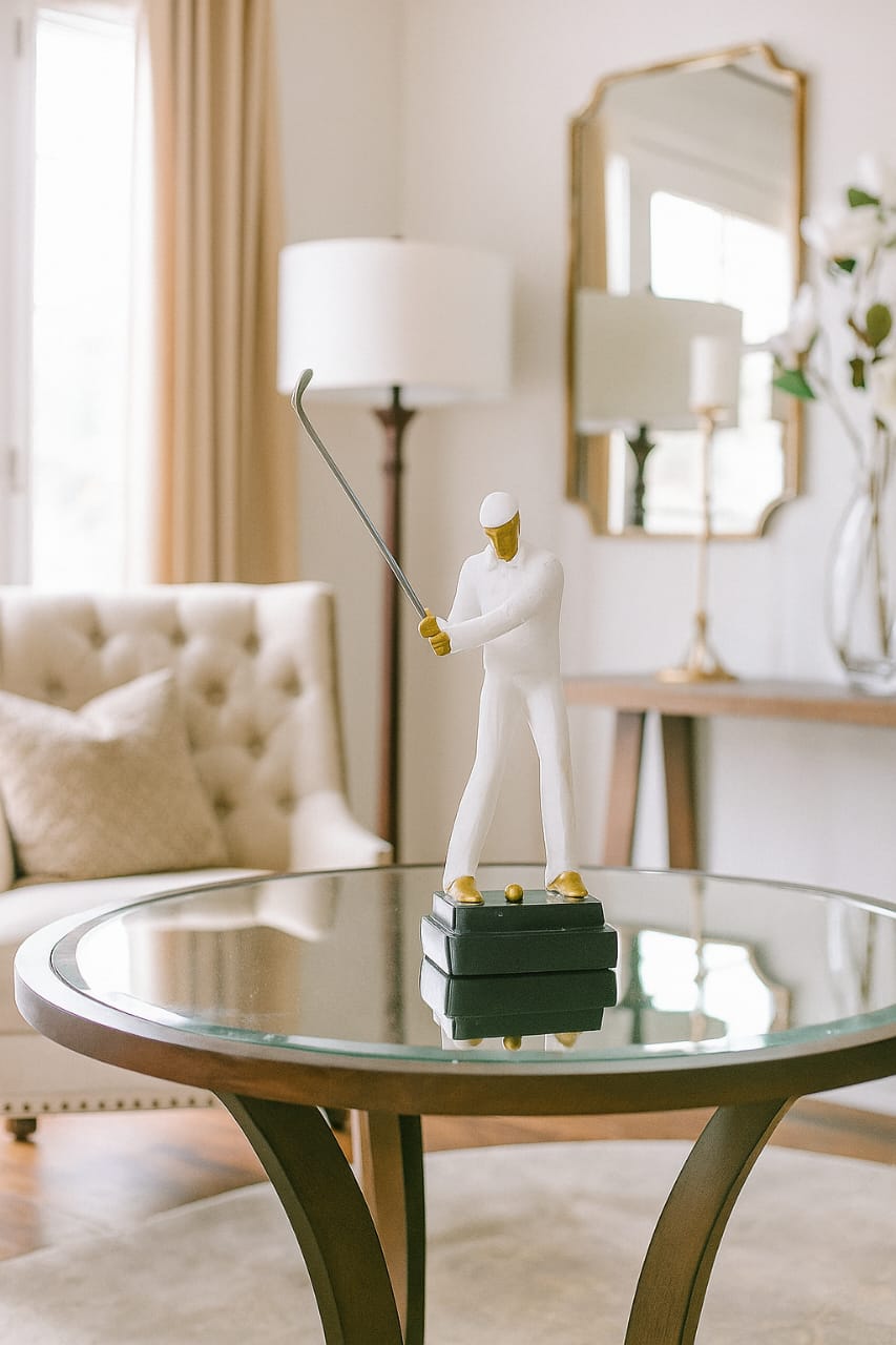 Golfer Table Piece White