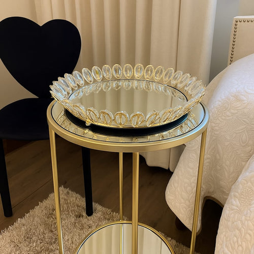Golden Glass Tray