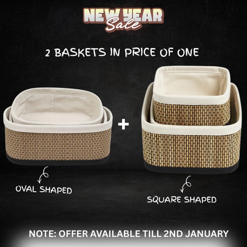 Multipurpose Bamboo Basket Set - Bundle