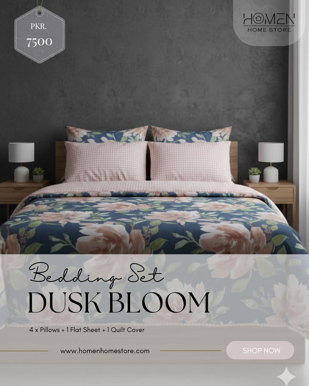 DUSK BLOOM- BEDDING SET