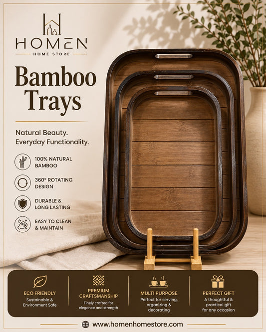 Bamboo Trays Set